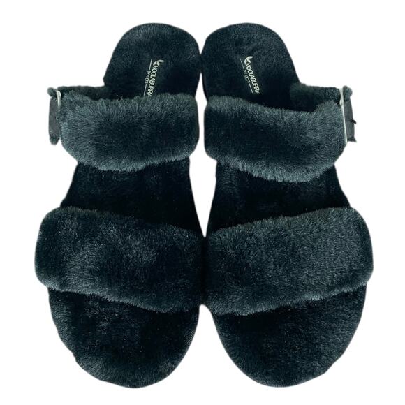 Koolaburra by UGG Furr-ah Slide Sandal Black Women’s 11 Faux Fur Slippers NWOT - Picture 5 of 13